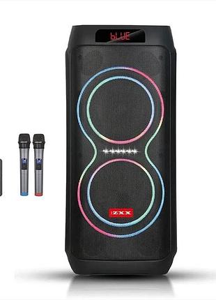 Акустическая переносная колонка zxx-5550 80вт 2x8"