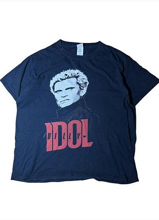 Черная футболка мерч billy idol / рок футболка билли айдол / band tee