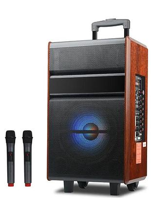 Портативна колонка art live 12, bluetooth, usb, fm, караоке, 1200 w