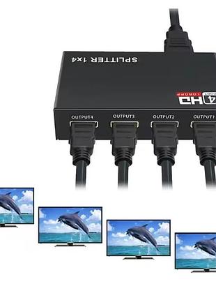 Hdmi разветвитель на 4 порта hdmi splitter 1×4