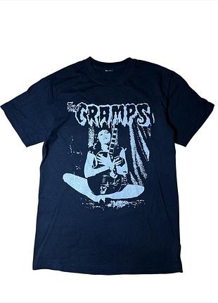 Чорна бавовняна футболка the cramps (poison ivy) у вінтажному стилі y2k