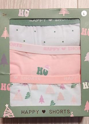 Бавовняні жіночі трусики хіпстери happy shorts