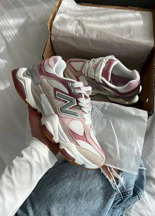 Стильні жіночі кросівки new balance 9060 pink beige