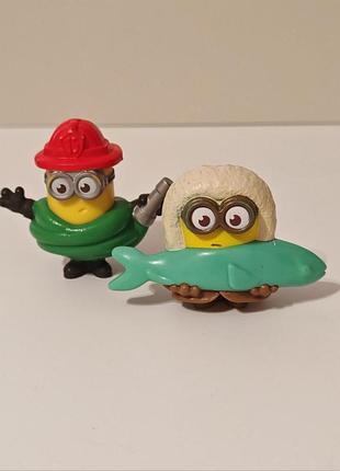 Despicable me rise of gru ice fishing dave loose 2" figure mcdonald's 2019 and dave minions mcdonald's happy set figure japanese from japan, лотом