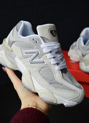 New balance 9060 beige gray жіночі кросівки бежеві із сірим 40 (25,5 см) 38