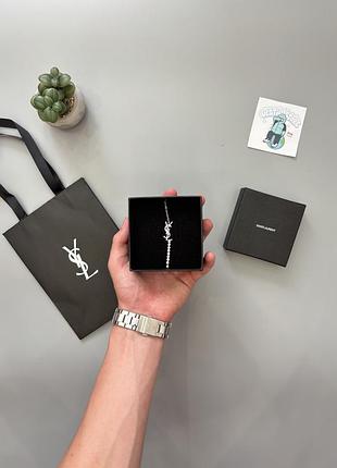 Бралсет ysl | saint laurent срібний