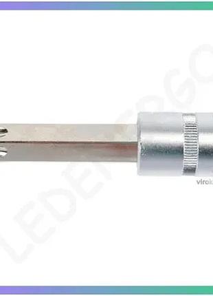 Головка торцева yato квадрат 1/2" torx подовжена т70 l=100мм для работы с болтами и гайками sku_yt-04329