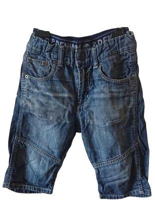 Круті вінтажні джинсові шорти-бриджі h&amp;m &amp;denim (розмір 128, 7-8 років) у стилі хіп-хоп/ y2k