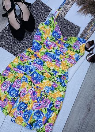 Нова літня сукня zara s коротке плаття комбінація коротка сукня з квітковим принтом приталена сукня комбінація