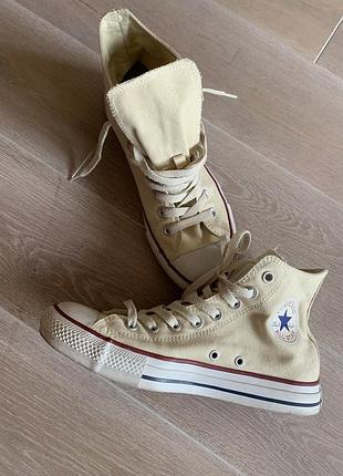 Кеди converse chuck taylor all star hi natural ivory