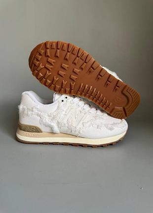 Уцінка кросівки new balance 574 x miu miu white
