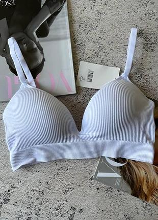Топ-бюст без кісточок на чашку в/с білий, l/xl