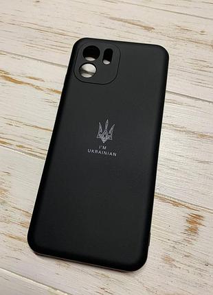 Силіконовий чохол для xiaomi redmi a1 / a2 чорний soft silicone case full ukrainian spirit (бампер)