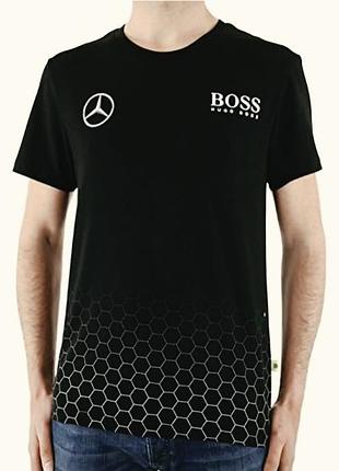 Чоловіча унікальна футболка hugo boss mercedes-benz оригінал