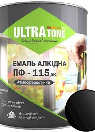 Емаль алкідна пф-115 чорний 0,9кг тм ultra tone