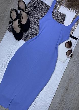 Літня сукня zara m міді плаття футляр лавандове плаття трикотажне зара