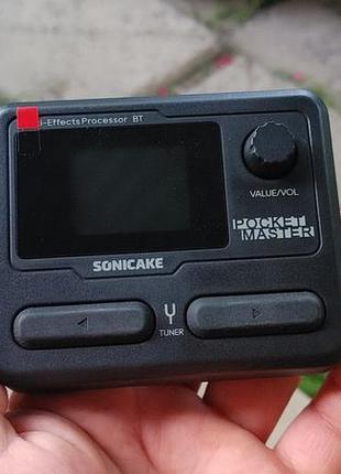 Компактный гитарный процессор эффектов sonicake pocket master bt