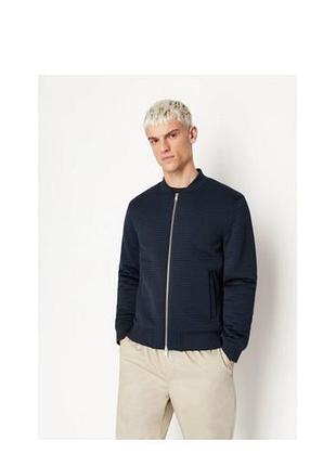 Бомбер синий стеганный мужской  armani exchang