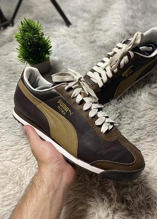 Кросівки puma roma шкіряні коричневі чоловічі 44 розмір