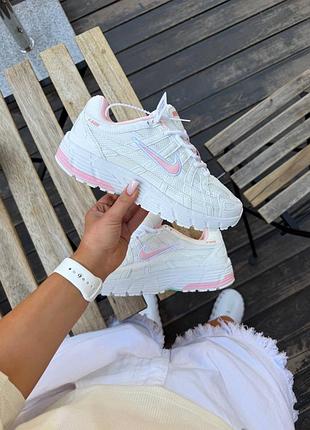 Жіночі кросівки nike p-6000 white pink