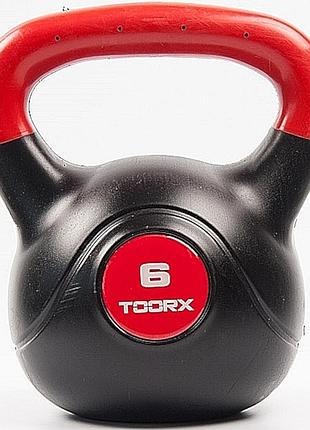 Гиря вінілова toorx pvc 6 кг black/orange (krp-6)