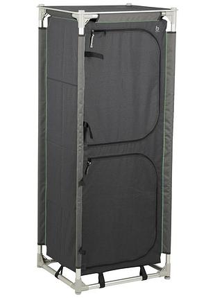 Складной тканевый шкаф для одежды bo-camp emerald anthracite, 4 полки, серый