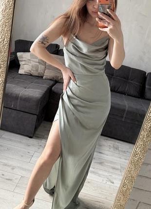 Сукня атласна shein