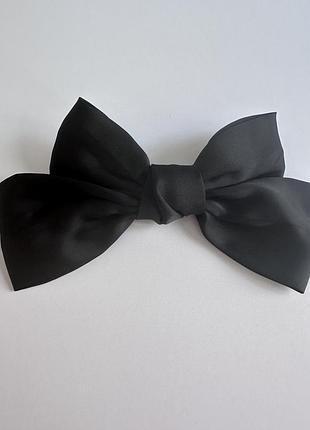 Заколка бант чорний великий