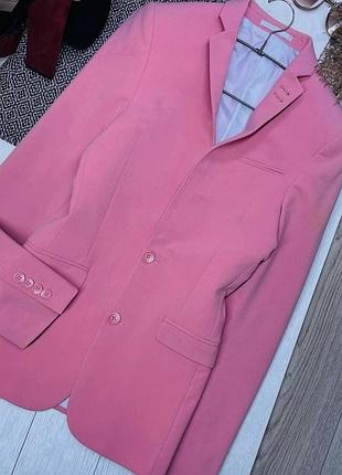 Новий літній піджак asos xs приталений піджак подовжений рожевий піджак маленького розміру