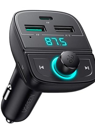Азп з fm-модулятором ugreen cd229 fm&bluetooth transmitter&car charger + tf slot black