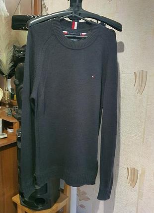 Шерстяний джемпер tommy hilfiger 100% вовна ягняти, розмір m