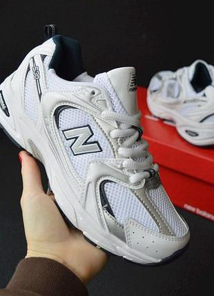 New balance 530 white blue мужские кроссовки белые с синим 44 (28 см) 42