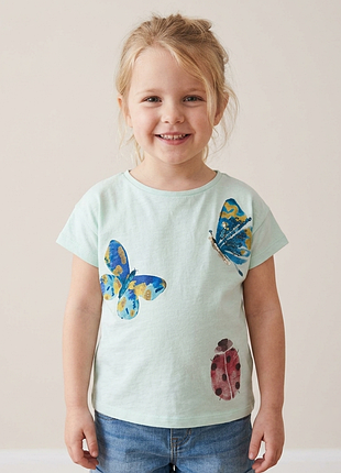 Літня футболка zara girls 🐞 вік 4-5років/104см