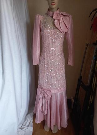 Коллекционное винтажное кутюрное платье loris azzaro paris 1980-x haute couture (франция) 44-46 размер