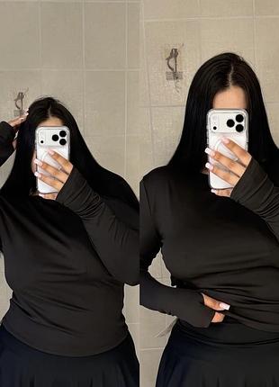 Лонгслів ar'isma з отвором для пальця, коричневий, 2xl-3xl