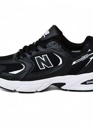 New balance 530 black white мужские кроссовки черные с белым 43 (27,5 см) 44