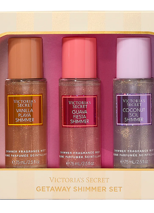 Подарунковий набір сяючих містів для тіла victoria's secret getaway shimmer gift set (0000262)