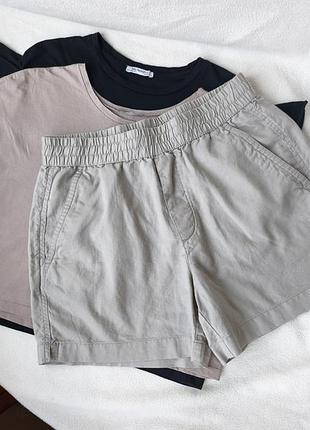 Оригинал! хлопок. женские шорты на резинке zara р.m