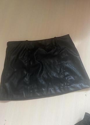 Спідниця бедрова h&m еко шкіра