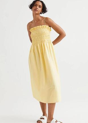 Летнее платье, миди сарафан h&amp;m из хлопка.