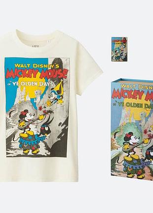 Ексклюзивний набiр uniqlo × disney posters "mickey and minnie" (футболка + пiн + коробка)