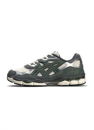 Мужские кроссовки asics gel-nyc beige grey green