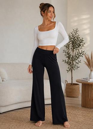 Брюки в рубчик трикотажні h&m р. xs-s