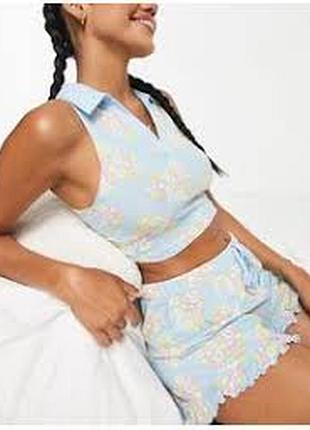 Жіночій літній костюм з шортами котон квітковий принт від miss selfriedg