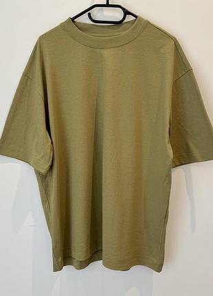 Оверсайз футболка selected relaxed o-neck tee - dried herb