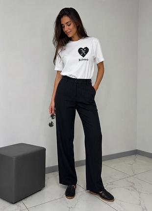 Брюки льняные из тонкой ткани  в полоску h&m