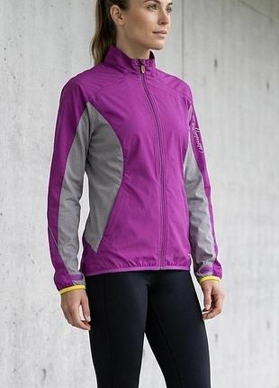 Жіноча спортивна куртка-вітровка олімпійка бігова salomon clima wind — розмір l (стан ідеал)