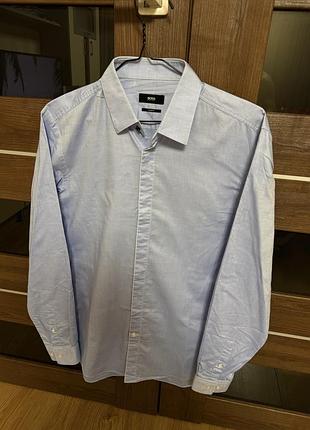 Сорочка/рубашка hugo boss розмір m/l. 100% оригінал. сток.