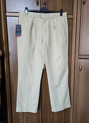 Мужские брюки. лен cotton. blue harbour. m&amp;s.