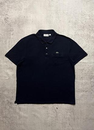 Оригінальна чоловіча синя поло lacoste в ідеальному стані розмір xl